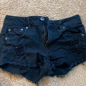 American eagle mini shorts with distressing